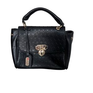 Disney Call it Spring Alice in Wonderland Black Heart-Patterned Handbag